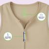 French Toast Girls Adaptive Zip Front Stretch Ponte Jumper, Navy, Small(6/6X) view 3