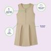 French Toast Girls Adaptive Zip Front Stretch Ponte Jumper Dress, Navy, 7-8 US view 3