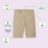French Toast Boys Adaptive Flat Front Shorts with Hook and Loop Closure and Elastic Waist, Khaki (New), 18 view 3