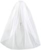 Needzo White First Communion Veil for Girls, Tulle with Satin Trim and Rhinestone Cross, 54 Inches view 1