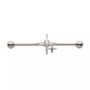 14GA 316L Stainless Steel CZ Crystal Double Pointed Cross Industrial Barbell view 1