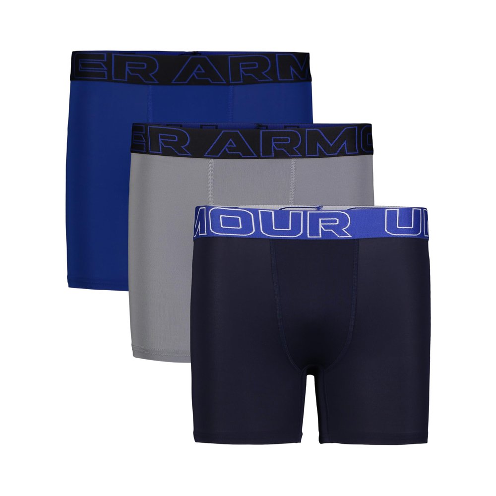 Under Armour Performance Tech - Solid 3Pk Boxer Brief, 3-Pack Midnight Navy Multi, YSM