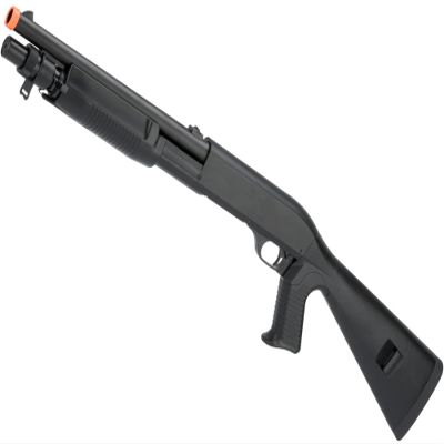 Evike Airsoft - CYMA Sport M3 3-Round Burst Multi-Airsoft Shotshell Loading Airsoft Shotgun (Model: Full Stock CQB)