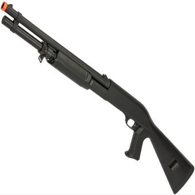 Evike Airsoft - CYMA Sport M3 3-Round Burst Multi-Airsoft Shotshell Loading Airsoft Shotgun (Model: Full Stock)