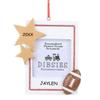 Personalized Sports Picture Frame Christmas Ornament (Football) view 1