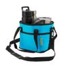 4 Water Bottle Holder with Strap | Family Size 4 Compartment Drink Bag, Multiple Tumbler Carrier Caddy | Adjustable Fits Large & Small Drinks | Hands Free, Won't Tip Over in Car (Blue) view 2