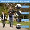 4 Water Bottle Holder with Strap | Family Size 4 Compartment Drink Bag, Multiple Tumbler Carrier Caddy | Adjustable Fits Large & Small Drinks | Hands Free, Won't Tip Over in Car (Blue) view 4