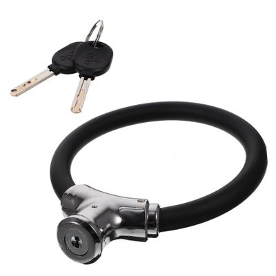 INOOMP 1set Professional Portable Bike Compact -Theft Cycling Security Chain Two Keys Scratch Design for Electric and Lawn Mowers