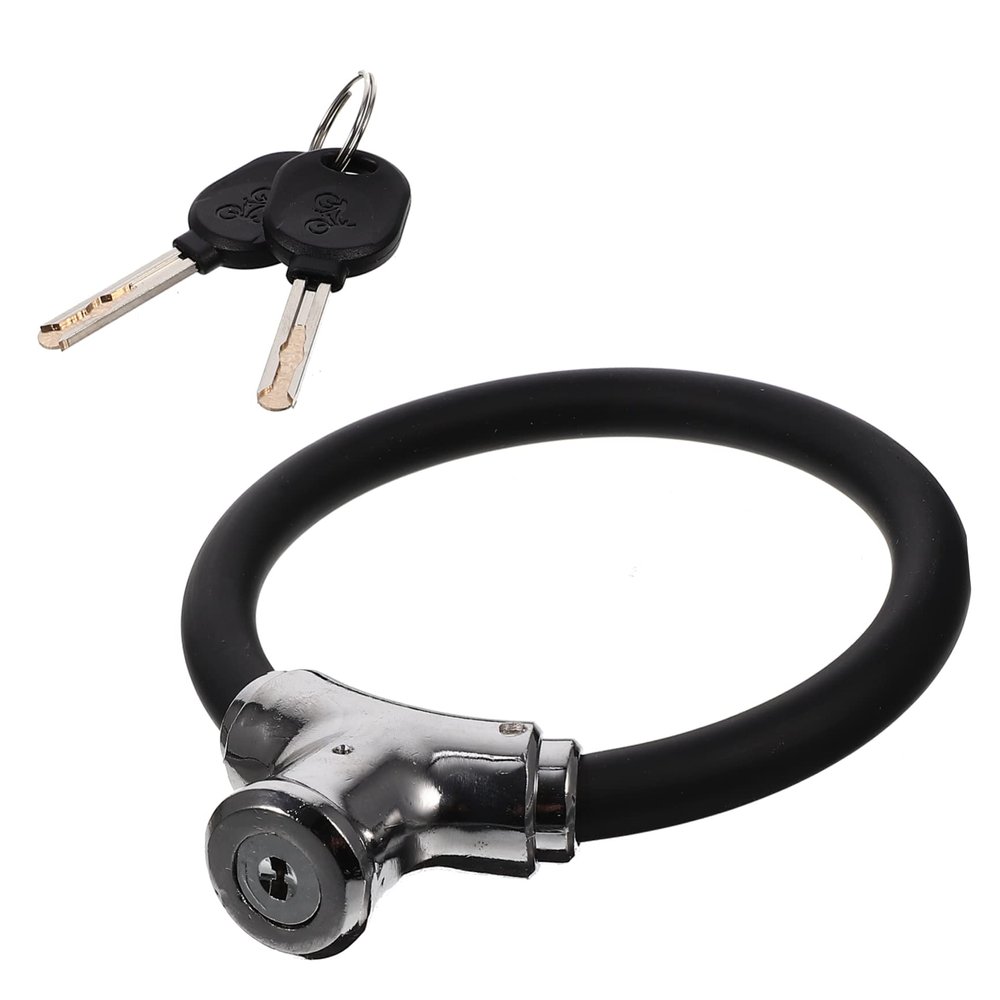 INOOMP 1set Professional Portable Bike Compact -Theft Cycling Security Chain Two Keys Scratch Design for Electric and Lawn Mowers