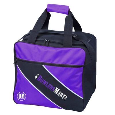BowlersMart Essential 1 Ball Single Tote Bowling Bag (Purple)