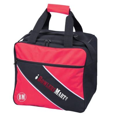BowlersMart Essential 1 Ball Single Tote Bowling Bag (Red)