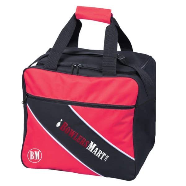 BowlersMart Essential 1 Ball Single Tote Bowling Bag (Red)