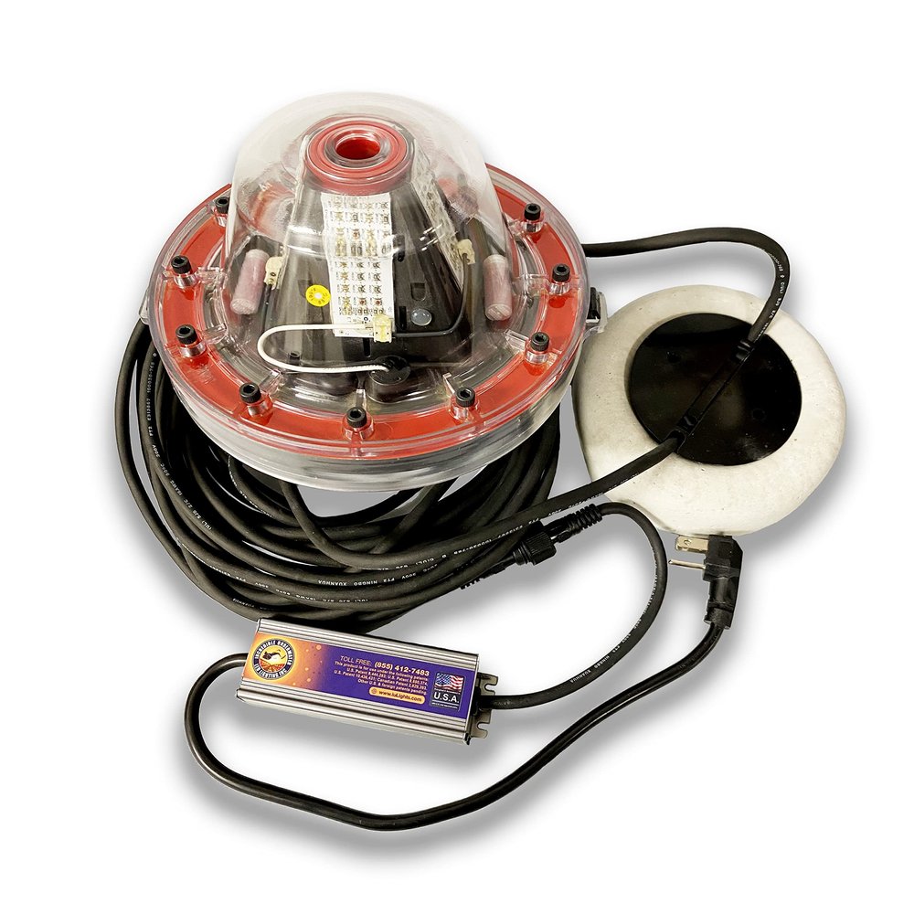 Apollo Underwater LED Lighting System, Underwater Dock Light, Fish Light (Red, 40 Foot Power Cord)