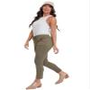 Royalty For Me Missy Petite Dog Bite Hem Jogger, Olivi, PXL view 3
