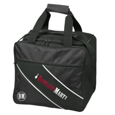 BowlersMart Essential 1 Ball Single Tote Bowling Bag (Black)