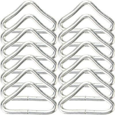 Garneck 30pcs Trampoline Triangle Buckle Metal s Hooks Stainless Steel s Hooks Metal Ornament Hooks Trampoline d Rings Trampoline Accessory Replaceable Trampoline Buckles Galvanized Steel