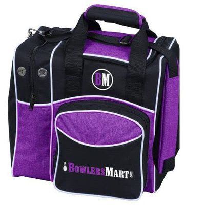 BowlersMart Curve 1 Ball Single Tote Bowling Bag (Purple)