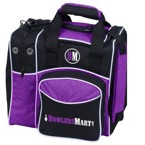 BowlersMart Curve 1 Ball Single Tote Bowling Bag (Purple)