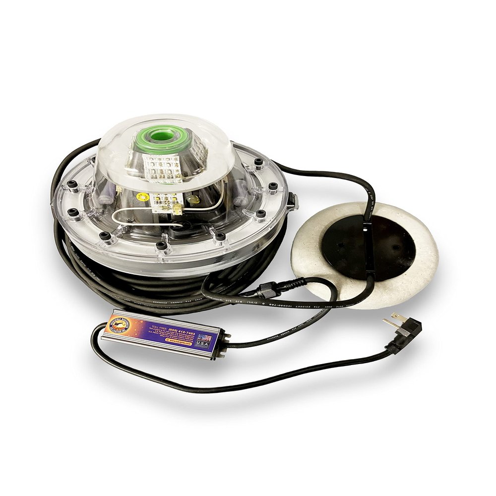 Apollo Iris Underwater LED Lighting System, Underwater Dock Light, Fish Light, 16000 Lumens (Green/White (Center/Outer), 120 Foot Power Cord)