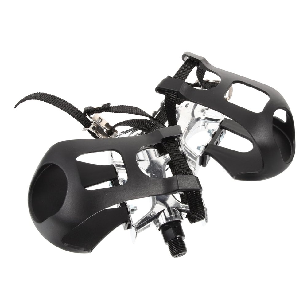1pair Exercise Bike Pedals Straps Quiet Indoor Cycling Pedal for Fitness Bicycles Durable and Lightweight Design for Home Workouts