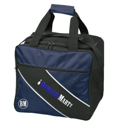 BowlersMart Essential 1 Ball Single Tote Bowling Bag (Navy)