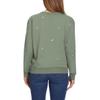 Gloria Vanderbilt Ladies Crewneck, Long Sleeve Pullover embroidered crewneck for women - Green view 3