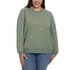 Gloria Vanderbilt Ladies Crewneck, Long Sleeve Pullover embroidered crewneck for women - Green view 4