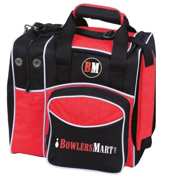 BowlersMart Curve 1 Ball Single Tote Bowling Bag (Red)