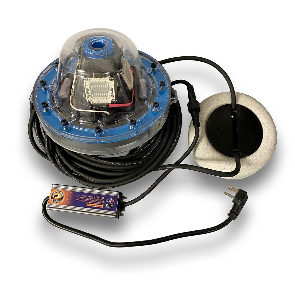 Apollo Underwater LED Lighting System, Underwater Dock Light, Fish Light (Blue, 80 Foot Power Cord)