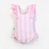Toddler Girl's Cartoon Rabbit Swimsuit Girl Summer Sleeveless Ruffled Lace Swimsuit 2 PCS Suit (A, 6-7 Years) view 3