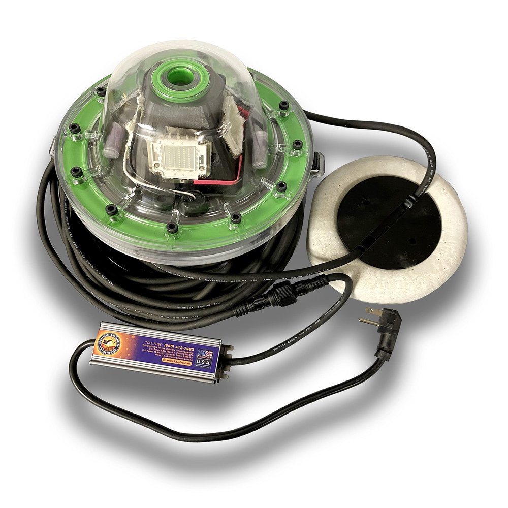 Apollo Underwater LED Lighting System, Underwater Dock Light, Fish Light (Green, 120 Foot Power Cord)