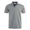 Dninmim Men's 3 Button Casual Work Short Sleeve T-Shirt Summer Outdoor Cotton Casual Golf Shirts Gray-Navy view 1