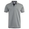 Dninmim Men's 3 Button Casual Work Short Sleeve T-Shirt Summer Outdoor Cotton Casual Golf Shirts Gray-Navy view 2