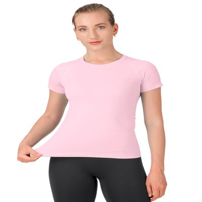 MathCat Workout Shirts for Women,Workout Tops for Women Short Sleeve,Yoga T Shirts for Women,Breathable Athletic Gym Shirts Lightpink