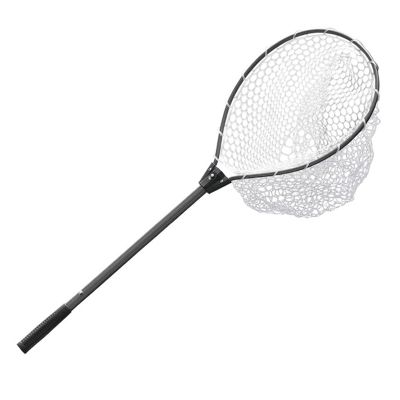 Fish Net Folding Fishing Net Aluminum Alloy Rod Silicone Handle Telescopic Large Mesh Fishing Landing Net Casting Network Trap Dip Net