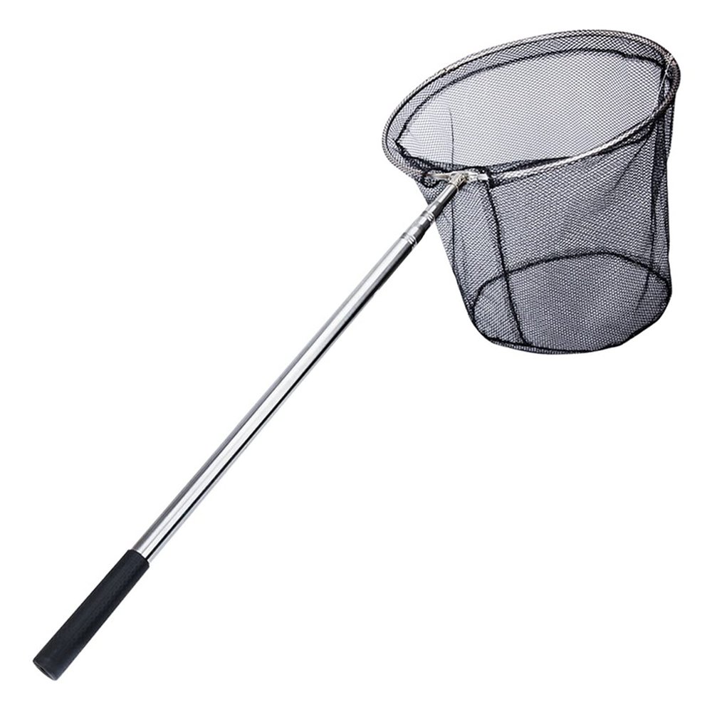 Fish Net Collapsible Fishing Nets Stainless Steel Fishing Tools Small Mesh Foldable Landing Net Pole Casting Network Trap Dip Net (Color : 1.8)