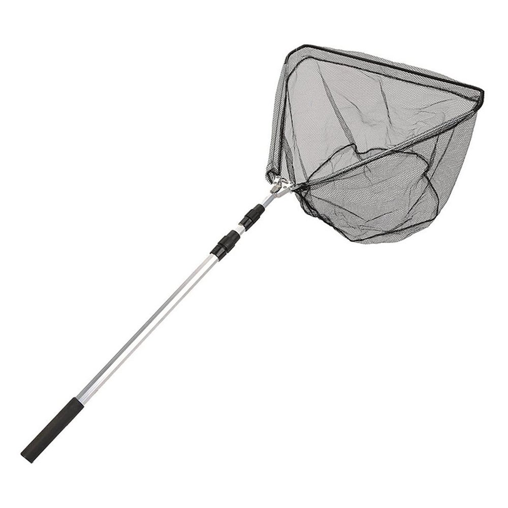 Fish Net Telescopic Fishing Net Automatic Folding Small Mesh Landing Net Aluminum Alloy Pole Durable Casting Net Fly Fishing 3-Section Dip Net (Color : Gold)