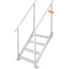VEVOR Dock Stairs 4 Steps, 500lbs Load Pool Steps, Adjustable Height Aluminum Dock Ladders, Pontoon Boat Ladder with Handrails & Widen Nonslip Pedals for Lake/Pool/Marine Boarding/RV/House view 1