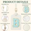 Embroidered Luggage Tag  Initial Bag Tag for Suitcase, Backpack, Carry-On, Duffel  Faux Leather Travel Accessory, Name Identifier, ID Label for Travel Bags (B, White Leather+Blue Letter) view 3