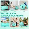 Air Roller Gymnastics Barrel, Inflatable Gymnastics Air Roller Inflatable Air Gymnastics Mat with Electric Pump for Yoga Cheerleading Training Home Outdoor Use (47x30inch Green) view 4
