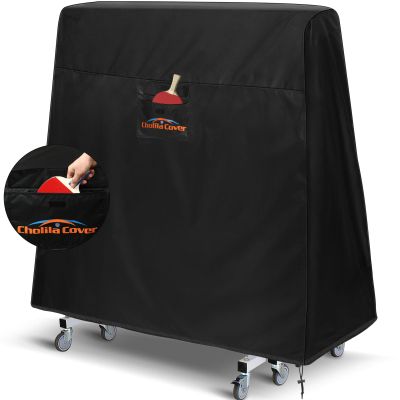 Cholila Cover Ping Pong Table Cover for Indoor - Upgrade Table Tennis Cover Double Layer Corners, Good Durability Oxford Dust-Proof, 65" x 28" x 68"