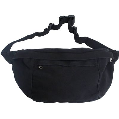 Crossbody Bag Fanny Pack for Women Men, Waist Pack Large Chest Bag with Adjustable Strap for Workout Travel Sports Running(Black)