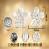 AeraVida 45mm Mother of Pearl Flower Clip-On Earrings for Women Handmade White Floral Jewelry Non Pierced Paddle Back Summer Statement Earrings Lightweight Vintage Gift view 3