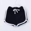 Boys Girls Candy Colors Casual Beach Shorts Elastic Waist Pants Clothes Tennis Shorts for Girls (Black, 3-4 Years) view 2