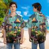 Men's Magical Forest Hawaiian Shirts - Mushrooms Button Down Man Women Hawaiian Shirt Set 36 Size 4XL view 2