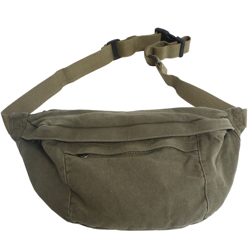Crossbody Bag Fanny Pack for Women Men, Waist Pack Large Chest Bag with Adjustable Strap for Workout Travel Sports Running(Green)