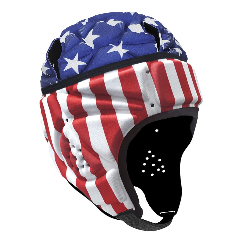 Rugby Helmet Soccer Scrum Cap Adjustable Soft Shell 7v7 Flag Football Headguard Headgear Protective Cap for Youth Adults