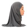 Cntqiang 2 Pieces 2-7 Years Kids Hijabs Muslim Childrens Turban Full Cover Islamic Instant Scarf Caps Headscarf view 2