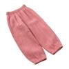 Kids Tales 3 Pack Boys Girls Cotton Linen Pants Child Basic Plain Solid Trousers Big Kids Elastic Waist Long Pants Bloomers view 2