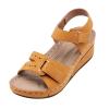 Orthopedic Wedge Sandals for Women Summer Dressy Open Toe Ankle Strap Platform Sandals Casual Strappy Low Wedges Slip on Sandals Zipper Beach Sandals Dress Shoes Comfortable Outdoor (Yellow-2, 7) view 1